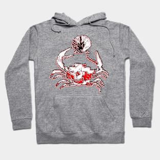 crab and pearl seafood delight crustacean charm ocean Hoodie